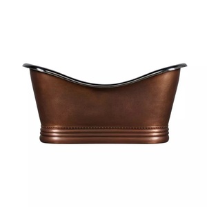 อ่างอาบน้ำขัดเงาสีดำเงางามรูปทรงยาวทำด้วยมือสำหรับบ้านโรงแรมห้องน้ำใช้ในราคาประหยัด - Product Image 4