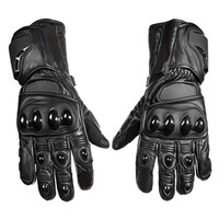 Guantes de Motocicleta de Invierno con Pantalla Táctil de Cuero de Primera Calidad, Protección de Nudillos, Dedos Completos, Impermeables, Unisex, para Carreras y Aventuras