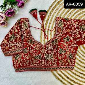 Fashion Ladies Tops Latest Design <b>Blouses</b> Ladies Women Puff Sleeve Top for Women Wedding Wear Saree and Lehenga Choli <b>Blouse</b> - Product Image 5