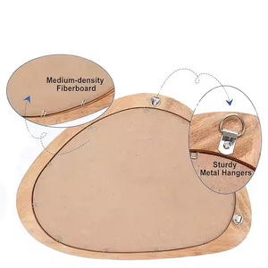 Irregular Wall <b>Mirror</b> <b>Small</b> Wooden <b>Mirror</b> Latest Design Manufacturing India Standard Home by Azora Industries - Product Image 2