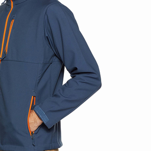 Chaqueta de invierno Softshell delgada para hombre, OEM, personalizada, impermeable, transpirable, de secado rápido, a prueba de viento, con cuello levantado, tela de malla para exteriores - Product Image 6