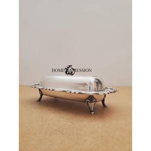 Fabricant de vaisselle de table en bois de forme personnalisée Plat et assiette à fromage et beurre avec couvercle en verre Plat à beurre fait main le plus vendu - Product Image 1