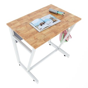 Bureau moderne pour enseignant et étudiant en bois de caoutchouc avec pieds en fer thermolaqué Victor 01 PSD008 - Product Image 3