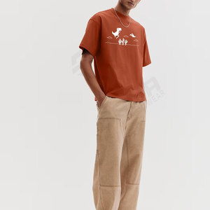 Camiseta de talla grande con impresión personalizada para hombre, camiseta de manga corta con cuello redondo, camiseta de gran tamaño - Product Image 1