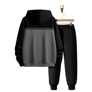 Conjuntos Deportivos de Sudadera con Capucha y Pantalones Jogger para Hombre, Personalizados, al por Mayor, de Dos Tonos, de Felpa, Ropa Deportiva, Fabricante de Marca Privada OEM, B2B - Product Image 3