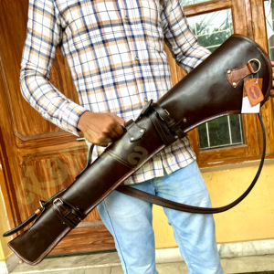 Funda de Cuero Genuino Plena Flor de 34 Pulgadas con Diseño Rústico Vintage e Interior Acolchado para Accesorios de Caza de Acción de Palanca - Product Image 3