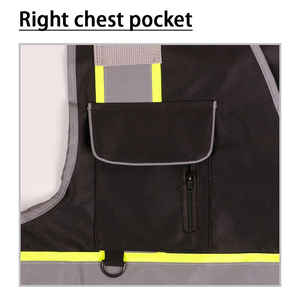 Chaleco de alta calidad logotipo personalizado bolsillo trabajo construcción personalizar chaleco de seguridad con bolsillos para hombres - Product Image 5