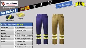 Flame Resistant High Visibility <b>Hi</b> <b>Vis</b> 88% C/12% N <b>Pant</b>/Trouser - Customizable Logo - Product Image 5