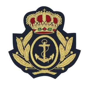 Best Quality Handmade Embroidery 3D Bullion Wire Custom Size & Shape <b>Pin</b> on Badges New Style Embroidered for Sale - Product Image 2