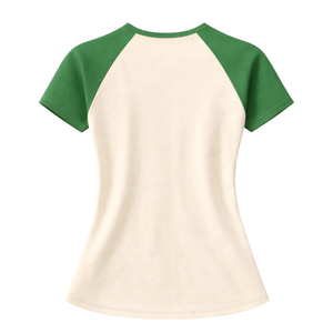 Ivory 08 Soror Raglan Sleeve <b>T</b>-<b>Shirt</b> Greek Sorority Women's Pink Green Eco-Friendly Summer Casual Stylish College Sisterhood - Product Image 4