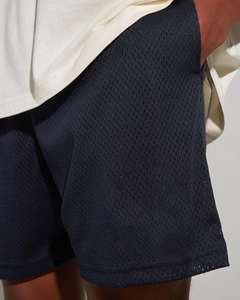 กางเกงขาสั้นบาสเก็ตบอลสำหรับผู้ชายผ้าโพลีเอสเตอร์ปักลายสไตล์วินเทจขนาดใหญ่พิเศษโลโก้ตามสั่ง - Product Image 2