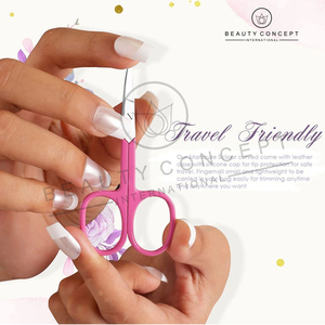 Tijeras para Cutículas de Acero Inoxidable con Mango Rosa, para Diestros, con Logotipo Personalizado, Precio Competitivo, Alta Calidad, Crea Tu Propio Diseño - Product Image 4