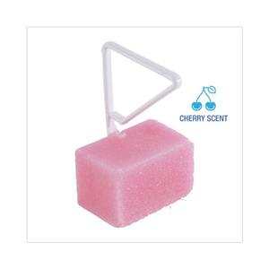 Boardwalk 4 Oz. Bloc désodorisant jetable pour cuvette de toilettes, solide et liquide, parfum cerise, rose - 144/carton - Product Image 4