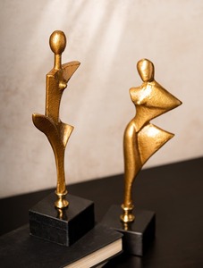 Escultura Contemporánea de Latón de Rostro y Mano Humana, Figura Artística para Escritorio, Estante, Sala de Estar, Templo, Decoración Exclusiva - Product Image 3