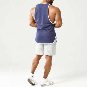 Camiseta sin Mangas Deportiva para Hombre, Logotipo Personalizado, 100% Algodón, Transpirable, Ecológica, de Secado Rápido, Lisa, para Gimnasio, Venta al por Mayor, Tejida, Informal - Product Image 6