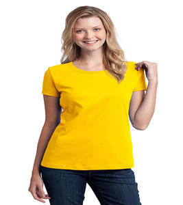 เสื้อยืดแขนสั้นคอกลมแนวสตรีทของผู้หญิงผ้าสแปนเด็กซ์/ ผ้าฝ้ายผลิตตามสั่งแนวแฟชั่นเป็นมิตรต่อสิ่งแวดล้อม - Product Image 2