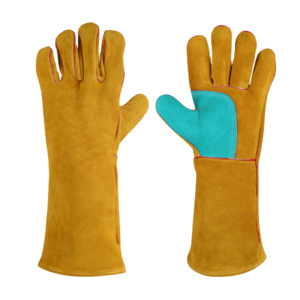 Guantes de Soldadura Reforzados de Cuero Vacuno de Alta Resistencia, Antivibración, con Puño de Seguridad, para Seguridad Industrial, Construcción y Barbacoa - Product Image 2