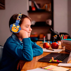 Cuffie Bluetooth FM SD Ricaricabili per Bambini Kawaii - Assortimento Colori - Product Image 4