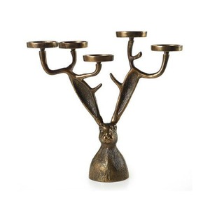 Escultura de reno de Metal plateado Decoración de vacaciones elegante Mesa de sala de estar Mantel Escritorio Acento festivo de temporada - Product Image 2