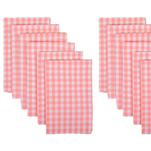 Serviette de cuisine à motif de rayures de golf 100% coton à séchage rapide et durable pour un usage domestique Techniques tissées à carreaux bleus - Product Image 1