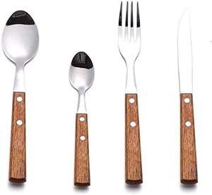 Non-Stick Silicone Cooking <b>Utensils</b> <b>Set</b> with Natural Acacia Hard Wood Handle 5 Piece (Black) - Product Image 3