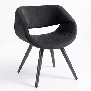 Silla de Comedor de Diseño Moderno Wabi-Sabi, Ecológica, Tapizada en Terciopelo, Patas de Metal, Asiento Ergonómico, Marca ARSU - Product Image 3