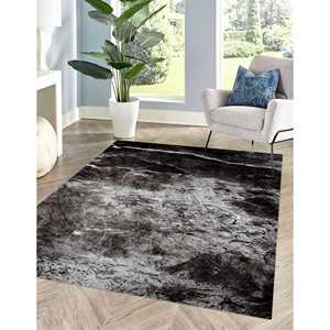 Black Stone Marble <b>Rug</b>, Printed <b>Rug</b> for Dining Room & Office Decor,Nonwoven Thin <b>Rug</b> - Product Image 4
