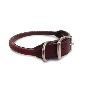 Collier de chien en cuir à motifs souples de luxe de couleur personnalisée avec décoration de rivet rembourré Modèle HLD-157 avec plaque signalétique pour chiens - Product Image 5