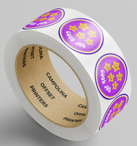 Good Job Star Round Sticker 100% Organic Waterproof Reusable <b>Strong</b> <b>Adhesive</b> Motivational Reward Labels for Teachers and Kids - Product Image 2
