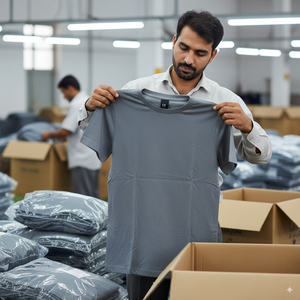 เสื้อยืดคอกลมแขนสั้นสำหรับผู้ชายเสื้อยืดผ้าคอตตอนผสมสไตล์คลาสสิก - Product Image 5