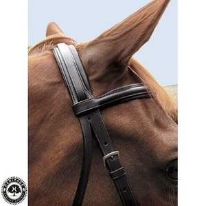 Brida cómoda de cuero inglés Horse con banda nasal Flash Acolchado extra suave - Product Image 2