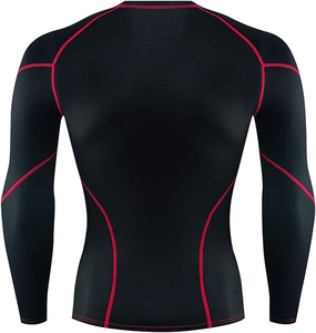 2025 gran oferta verano hombres transpirable Rash Guard alto elástico manga completa ropa deportiva ajuste camisas de compresión - Product Image 6