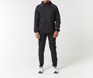Ensemble de survêtement de course décontracté et léger en polyester/nylon, écologique, pour l'automne, vente en gros du fabricant, avec short uni - Product Image 1