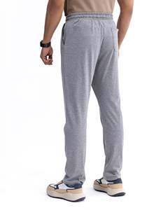 Jogging gris pour homme de haute qualité, coupe ajustée, séchage rapide, lavé, respirant, taille élastique avec poches latérales, vêtement décontracté - Product Image 6