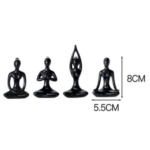 Escultura decorativa interior Sentado Humanos en 3 Escultura de postura diferente Objetos decorativos y obra maestra para el hogar/La Oficina - Product Image 5