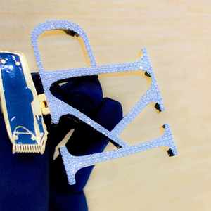 Colgante Hiphop con Cruz y Forma de Animal para Hombre, con Moissanita Redonda Auténtica de 2.50Ct, Chapado en Oro Amarillo de 18K, Hecho de Plata de Ley, Regalo - Product Image 2