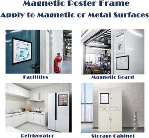 Cadre photo mural auto-adhésif en PVC Hookei, multi-tailles A3-A6, pour la maison et le magasin - Product Image 3