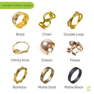 แหวนรองผ้าเช็ดปากโลหะสุดหรู อุปกรณ์ตกแต่งโต๊ะอาหารสุดคลาสสิก - Product Image 5