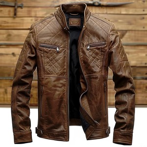 Blouson bombardier en cuir véritable matelassé veste en cuir vintage pour homme veste en cuir d'hiver vestes en cuir véritable personnalisées - Product Image 6