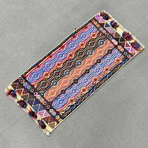 Alfombra Turca de 1.3x2.8 pies, Alfombra Pequeña Vintage, Alfombra de Lana con Diseño Floral Azul - Product Image 2