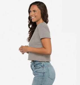 T-shirt à coupe surdimensionnée respirant de haute qualité à épaules tombantes pour femmes en gros fabriqué au Pakistan - Product Image 2