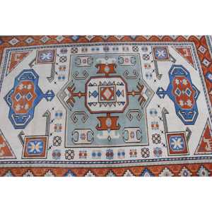 พรมวินเทจ ขนาด 0.4x6 ฟุต สีส้ม พรมเปอร์เซียทำจากขนสัตว์ - Product Image 5