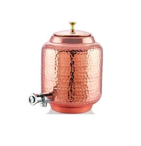 Antique handcrafted copper <b>water</b> <b>dispenser</b> for stylish kitchen display <b>and</b> daily hydration with health enhancing properties - Product Image 1
