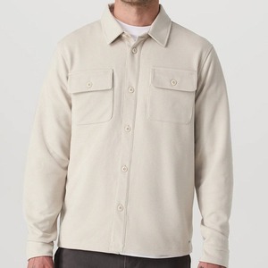 Chemise-veste en tissu gaufré pour homme, en coton de bambou, avec poches, manches longues, chemises pour homme, vêtements durables pour homme - Product Image 2