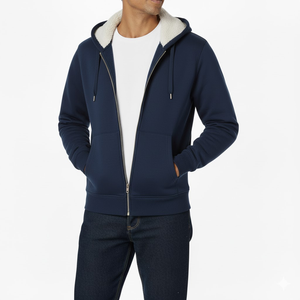 Sweat à capuche zippé personnalisé Sweat à capuche surdimensionné en coton épais Sweat à capuche vierge à fermeture éclair OEM - Product Image 6