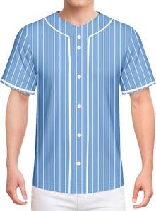 Venta al por mayor de manga corta con la mejor calidad logotipo personalizado béisbol Jersey Hombre Ropa Deportiva OEM diseño personalizado béisbol Jersey - Product Image 2