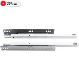 Diapositivas de cajón de acero inoxidable con montaje bajo, cierre suave oculto moderno, cocina, sala de estar, comedor, dormitorio, gabinete silencioso suave - Product Image 1