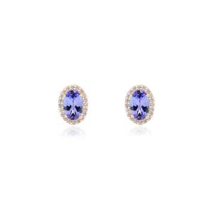 Natural Oval Tanzanite 925 Sterling Silver 14K Gold Plated Cute Stud Earrings Birthstone Jewelry <b>Gift</b> <b>for</b> <b>Her</b> Anniversary Party - Product Image 4