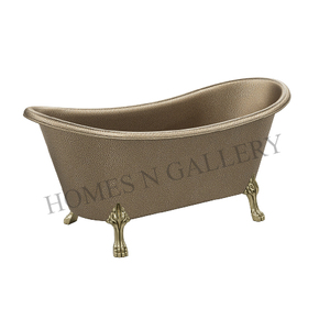 Bañera de lujo de Metal plateado de diseño antiguo, forma ovalada hecha a mano, tamaño alto independiente con escurridor, venta al por mayor - Product Image 4