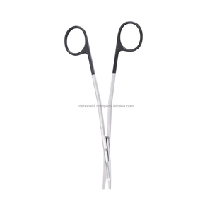 กรรไกรแบบใช้มือหมุน160มม. เครื่องมือทันตกรรมปลายแหลมแบบโค้งด้ามทองผ่านการรับรองซีซีซี - Product Image 4